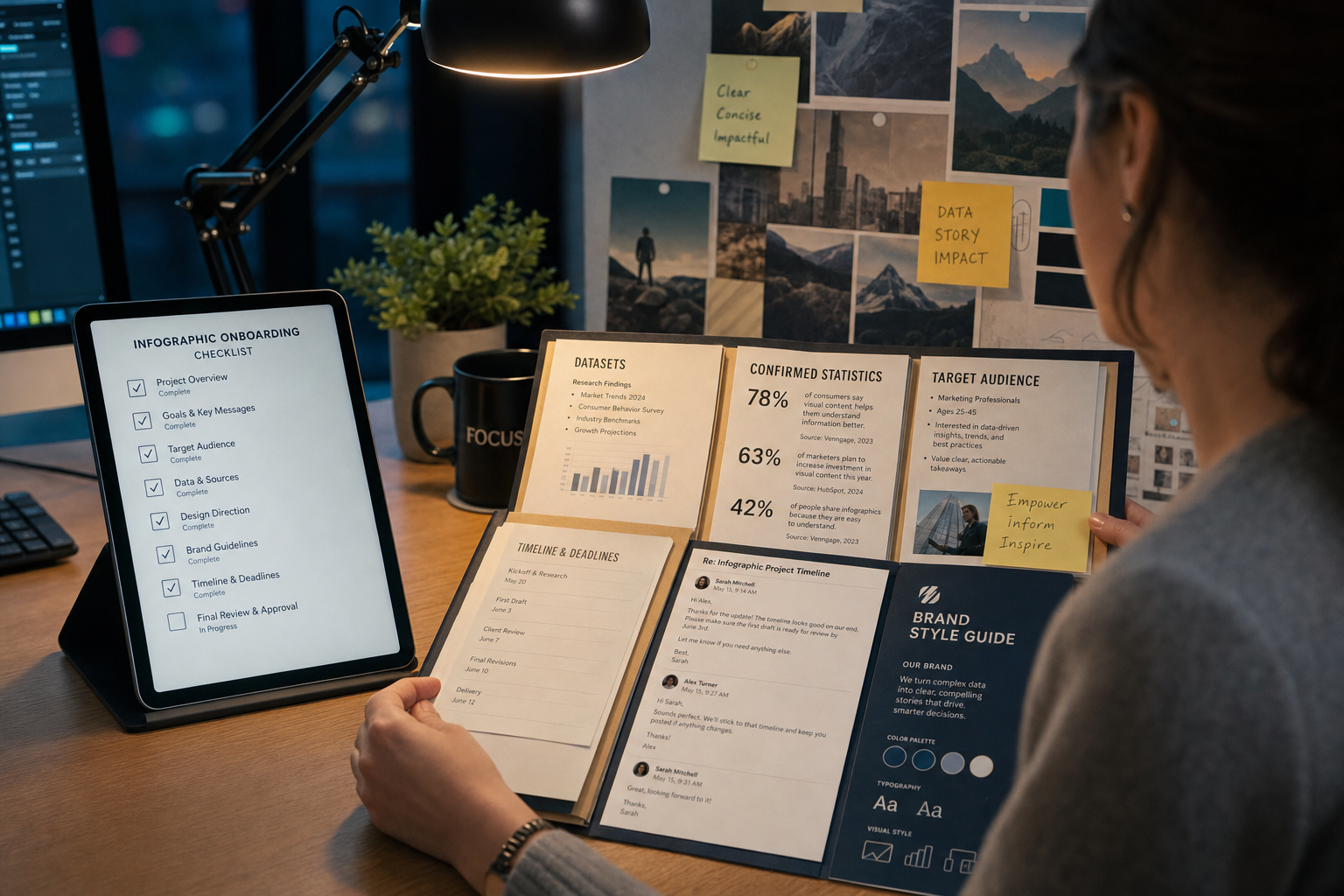 Visuele voorkeuren infographic ontwerp