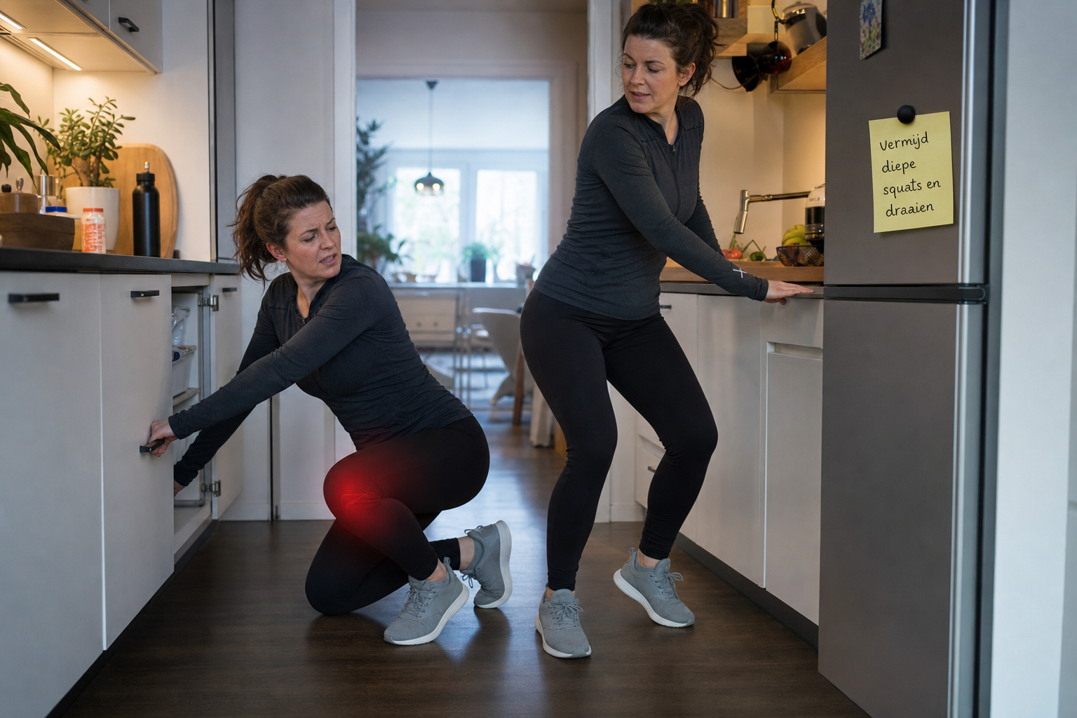 Bewegingen vermijden bij knieklachten