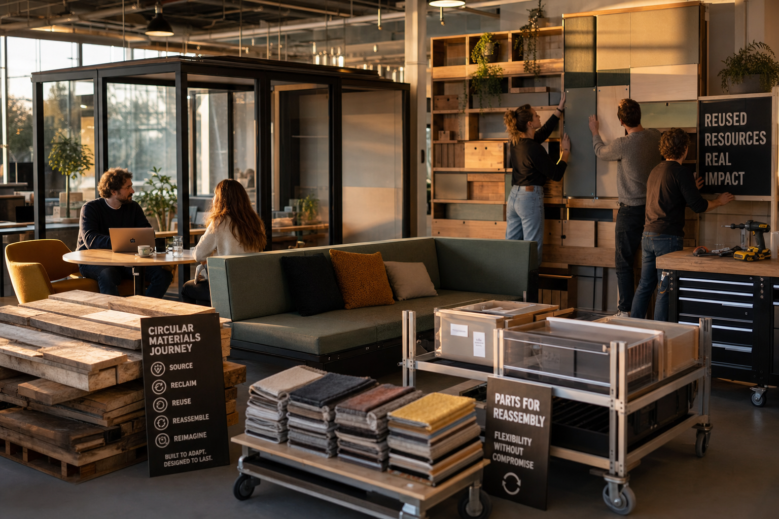 Modulaire meubels in kantoorinrichting