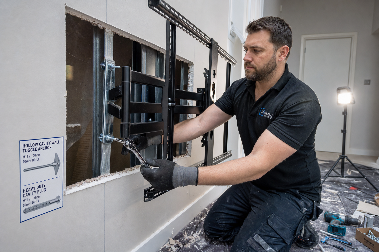 Pluggen en bevestigingsmaterialen voor TV wandhalterung montage